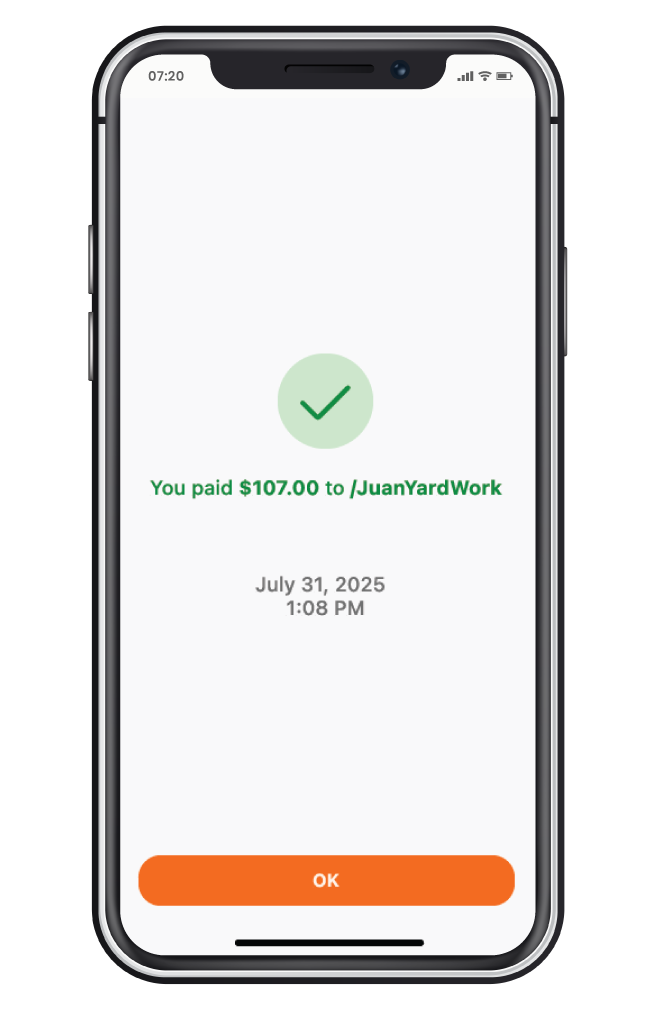 Paso 4. El cliente completa el pago desde ATH Móvil.